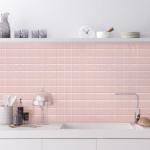 Alwayspon 10x10 pink 3D peel-and-stick wall tiles