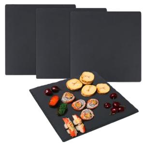 Slate Charcuterie Boards 12x12 Inch - 4 Pack