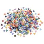 Iridescent Glass Mosaic Triangle Tiles for Crafts