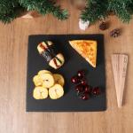 Slate Charcuterie Boards 12x12 Inch - 4 Pack