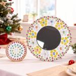 Iridescent Glass Mosaic Triangle Tiles for Crafts