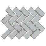 MSI Ice Bevel Herringbone Glass Shower Tile