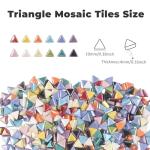 Iridescent Glass Mosaic Triangle Tiles for Crafts
