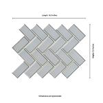 MSI Ice Bevel Herringbone Glass Shower Tile