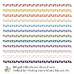 Iridescent Glass Mosaic Triangle Tiles for Crafts