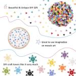 Iridescent Glass Mosaic Triangle Tiles for Crafts