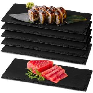 Hoolerry Mini Slate Serving Trays - 6 Pack