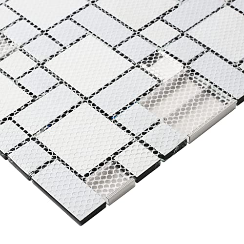 Blujellyfish Black Glass Backsplash Tile for Showers