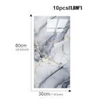 Thick Marble Peel and Stick Waterproof Tile Set