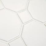 SomerTile Retro Octagon Matte White Porcelain Tile