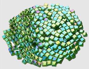 Lush Green Iridescent Mosaic Tiles for DIY