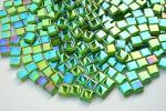 Lush Green Iridescent Mosaic Tiles for DIY