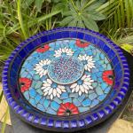 Blue Glass Mosaic Tiles for DIY Crafts