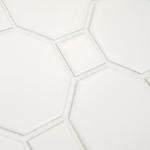 SomerTile Retro Octagon Matte White Porcelain Tile