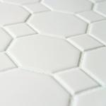 SomerTile Retro Octagon Matte White Porcelain Tile
