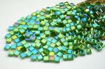 Lush Green Iridescent Mosaic Tiles for DIY