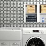 SomerTile Retro Octagon Matte White Porcelain Tile