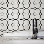 SomerTile Retro Octagon Matte White Porcelain Tile