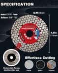 2 Pack 4.5" Diamond Tile Blades for Cutting