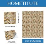 20Pcs Gold Marble Peel and Stick Tile Stickers