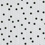 Black and White Hexagon Matte Porcelain Mosaic Tile