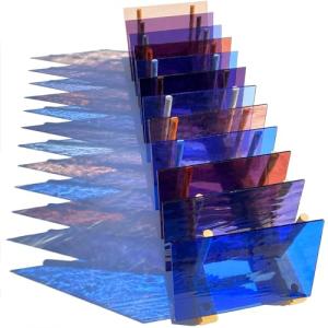 PALJOLLY Stained Glass Mosaic Tiles, 12 Sheets