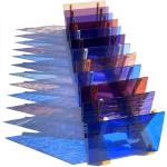 PALJOLLY Stained Glass Mosaic Tiles, 12 Sheets