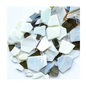 Iridescent Glass Mosaic Tiles - Black, White, Grey