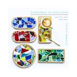 Iridescent Glass Mosaic Tiles - Black, White, Grey