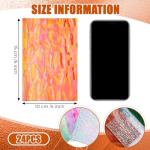 Treela 24 Pcs Stained Glass Mosaic Tiles