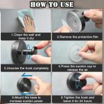 BIOBO Shower Suction Cup Hooks - 15 lbs Capacity