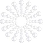 100 Pieces Round Glass Cabochon Transparent Flat Back Glass Dome Decorative Crafting Clear Dome Flat Glass Bead Cabochon Tile Crafts for DIY Jewelry Making (10mm，12mm， 16mm， 20mm，25mm)