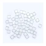 1.5CM Square Mosaic Tiles Transparent Clear Glass Tiles Bulk 100 Pieces for DIY Crafts and Home Decoration (1.5 x 1.5CM)