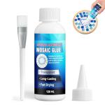 Mosaic Glue Clear 120ml, Waterproof Mosaic Tile Glue for DIY, Glass, Ceramic, Wood, Plastic, Indoor & Outdoor Use (usmosaic-W01)