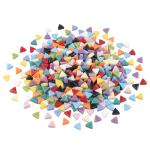 Youway Style Glass Mosaic Tiles for Crafts Bulk,440 Pcs Small Triangle Mosaic Glass Pieces for DIY Mosaic Art Decor,Christmas Mosaic Kit Supplies