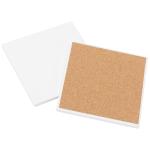 JAPCHET 32 Pack Ceramic Tiles with 4 Holders, 4 Inch Square Unglazed Blank Ceramic Coasters with Cork Backing Pads for Acrylic Poring, Coasters, Painting Projects, White