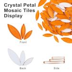 Youway Style Orange Leaf Mosaic Tiles for Crafts Bulk,200g Petal Mosaic Glass Pieces,Flower Glass Tiles for Christmas Mosaic Decorations,Garden Mosaic Supplies Kit