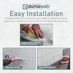 Dumawall+ Waterproof Wall Tile Sample, No Tongue & Groove, Easy-to-Install, UV Resistant, Strong & Durable, No Grouting, Cut with Hand Tools, Brussels Limestone