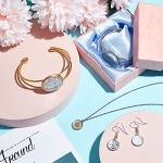 100 Pieces Round Glass Cabochon Transparent Flat Back Glass Dome Decorative Crafting Clear Dome Flat Glass Bead Cabochon Tile Crafts for DIY Jewelry Making (10mm，12mm， 16mm， 20mm，25mm)