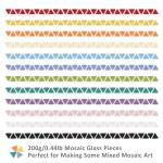 Youway Style Glass Mosaic Tiles for Crafts Bulk,440 Pcs Small Triangle Mosaic Glass Pieces for DIY Mosaic Art Decor,Christmas Mosaic Kit Supplies