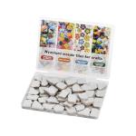 Nyzolumi（0.85lb） Tiles for Crafts: Medium Irregular Ceramic Mosaic Tiles - DIY Tiles, Coasters, Trays & Outdoor Decor & Garden Accents, Home Projects (White)