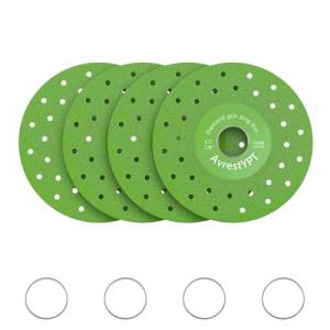 4Pcs 4.53" Vacuum Brazed Ultra-Thin Multi-Pore Flat Abrasive Sheet Disc for Porcelain Glass Ceramic Tile Granite Marble Diamond Saw Blade