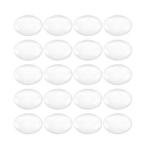 CABAX Clear Glass Dome Cabochons, 25mm 1-inch Diameter Transparent Round Cab Tiles with Flat Back for Craft Photo Pendants Hairpins Rings Necklace DIY Jewelry Making, 20 Pcs