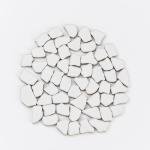 Nyzolumi（0.85lb） Tiles for Crafts: Medium Irregular Ceramic Mosaic Tiles - DIY Tiles, Coasters, Trays & Outdoor Decor & Garden Accents, Home Projects (White)