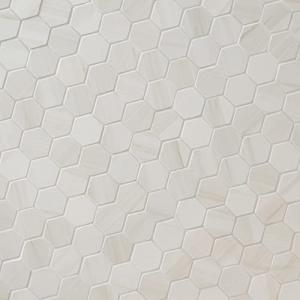 MSI Eden Dolomite Hexagon Matte Porcelain Mosaic Tile for Bathroom, Kitchen Backsplash, Accent Wall Tile, and Shower Wall Tile, Dolomite White