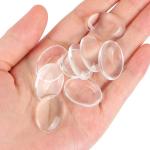 CABAX Clear Glass Dome Cabochons, 25mm 1-inch Diameter Transparent Round Cab Tiles with Flat Back for Craft Photo Pendants Hairpins Rings Necklace DIY Jewelry Making, 20 Pcs