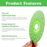 4Pcs 4.53" Vacuum Brazed Ultra-Thin Multi-Pore Flat Abrasive Sheet Disc for Porcelain Glass Ceramic Tile Granite Marble Diamond Saw Blade