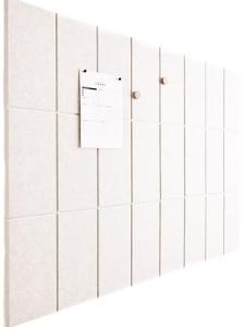 VIVELDA Large Bulletin Board 48x36- Office Wall Organizer to Replace Your Old Cork Boards for Walls for Office Decor - 24-Pack Felt Wall Tiles for Use in Home Office Decor as Photo Board (Limestone)