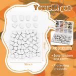 Nyzolumi（0.85lb） Tiles for Crafts: Medium Irregular Ceramic Mosaic Tiles - DIY Tiles, Coasters, Trays & Outdoor Decor & Garden Accents, Home Projects (White)