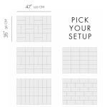 VIVELDA Large Bulletin Board 48x36- Office Wall Organizer to Replace Your Old Cork Boards for Walls for Office Decor - 24-Pack Felt Wall Tiles for Use in Home Office Decor as Photo Board (Limestone)